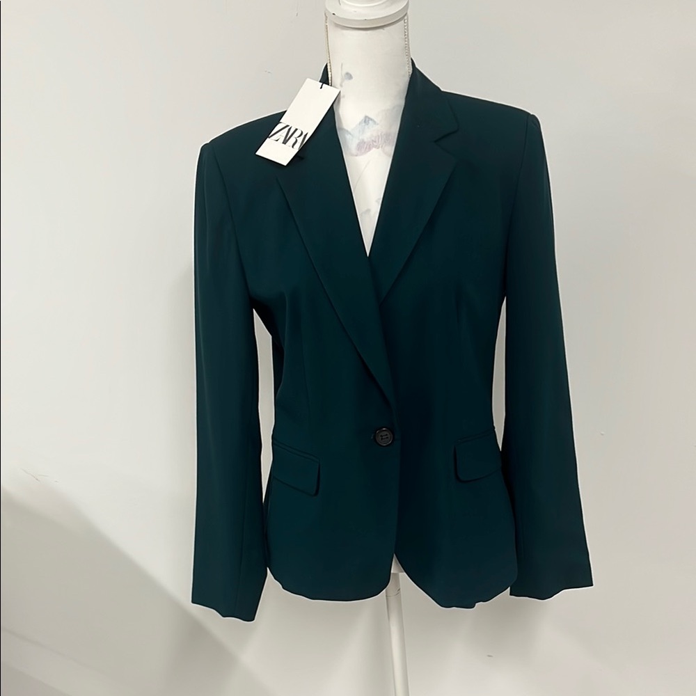 NWT Zara Women's Hunter Green Blazer
